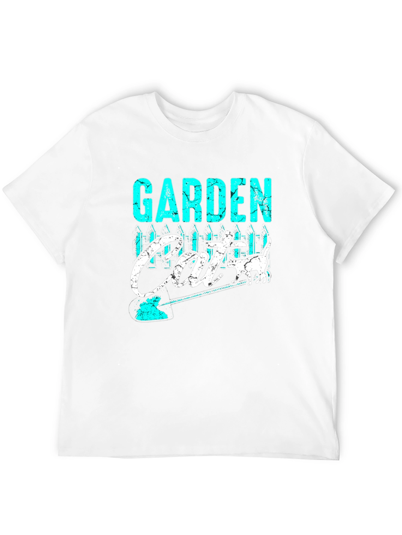 Garden Cat T-Shirt - Black Cotton Blend