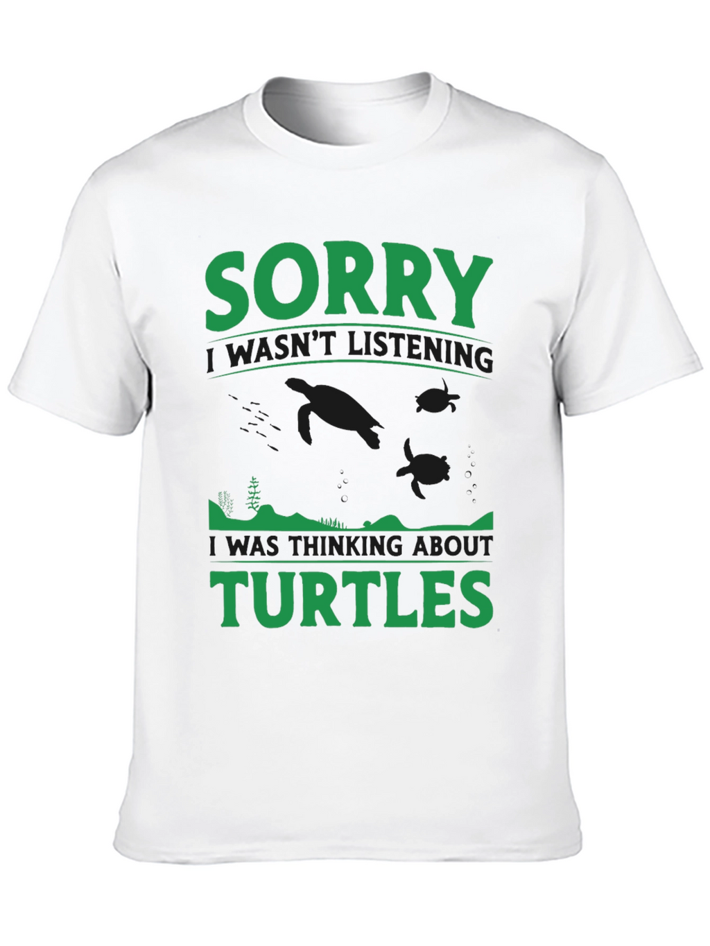Sorry Turtles Black T-Shirt