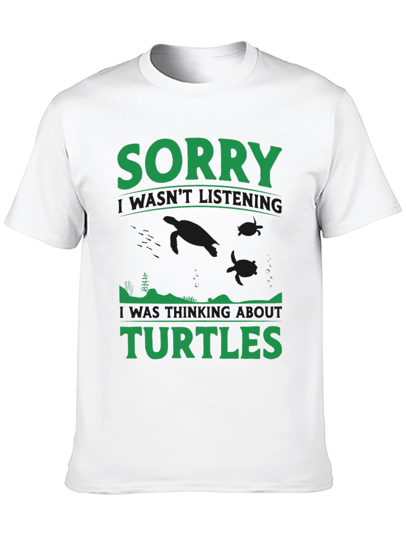 Sorry Turtles Black T-Shirt