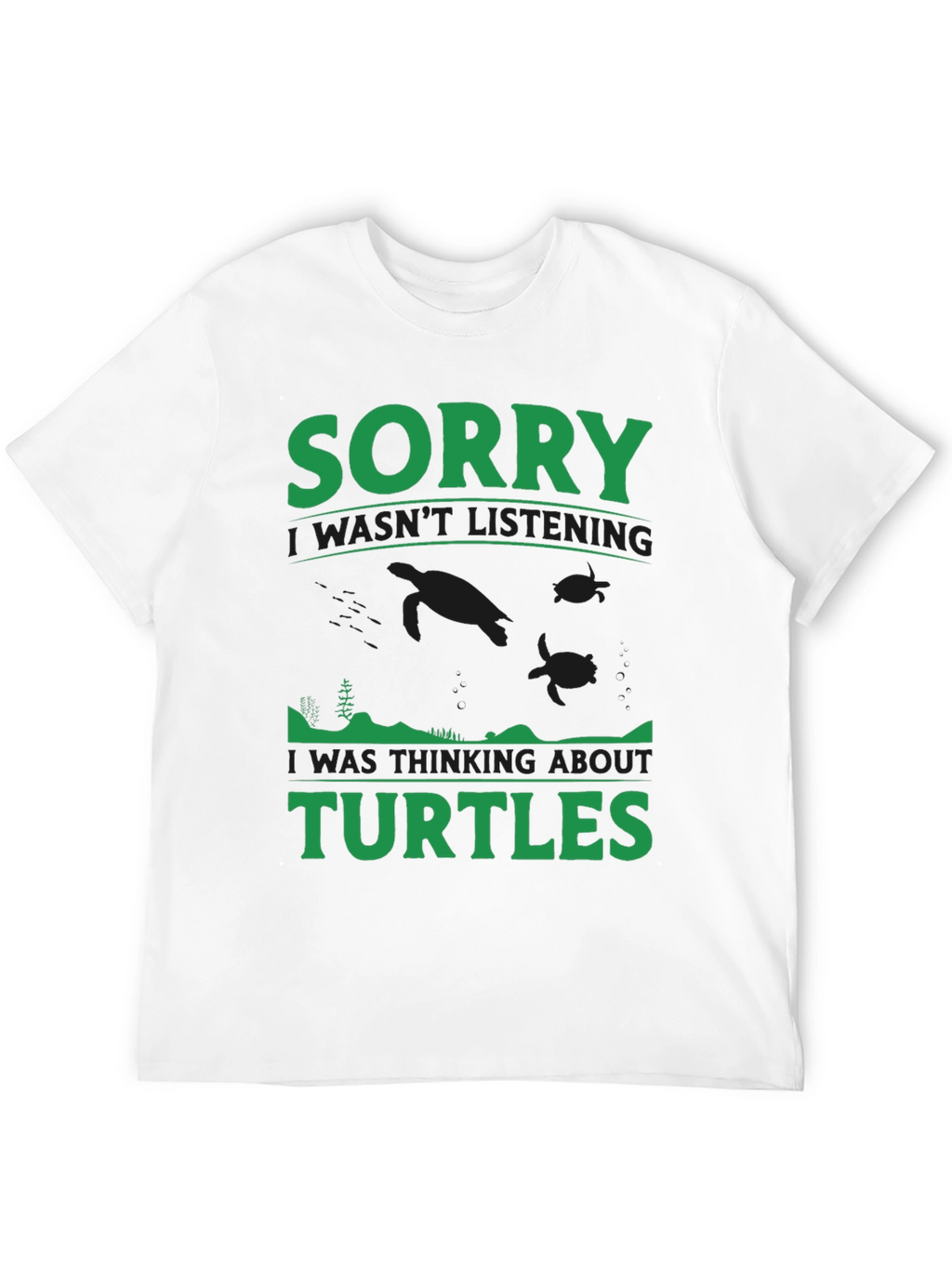 Sorry Turtles Black T-Shirt
