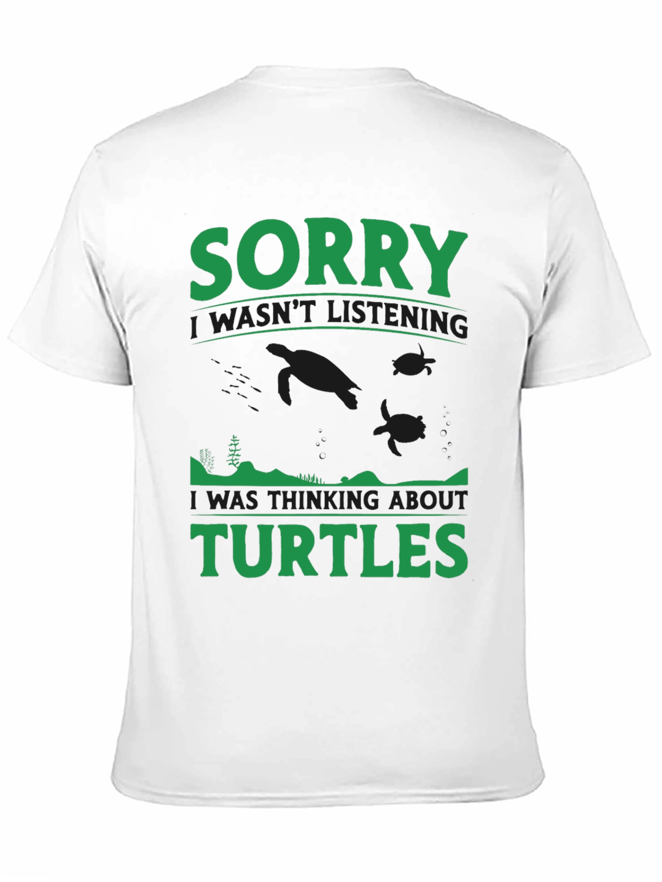 Sorry Turtles Black T-Shirt