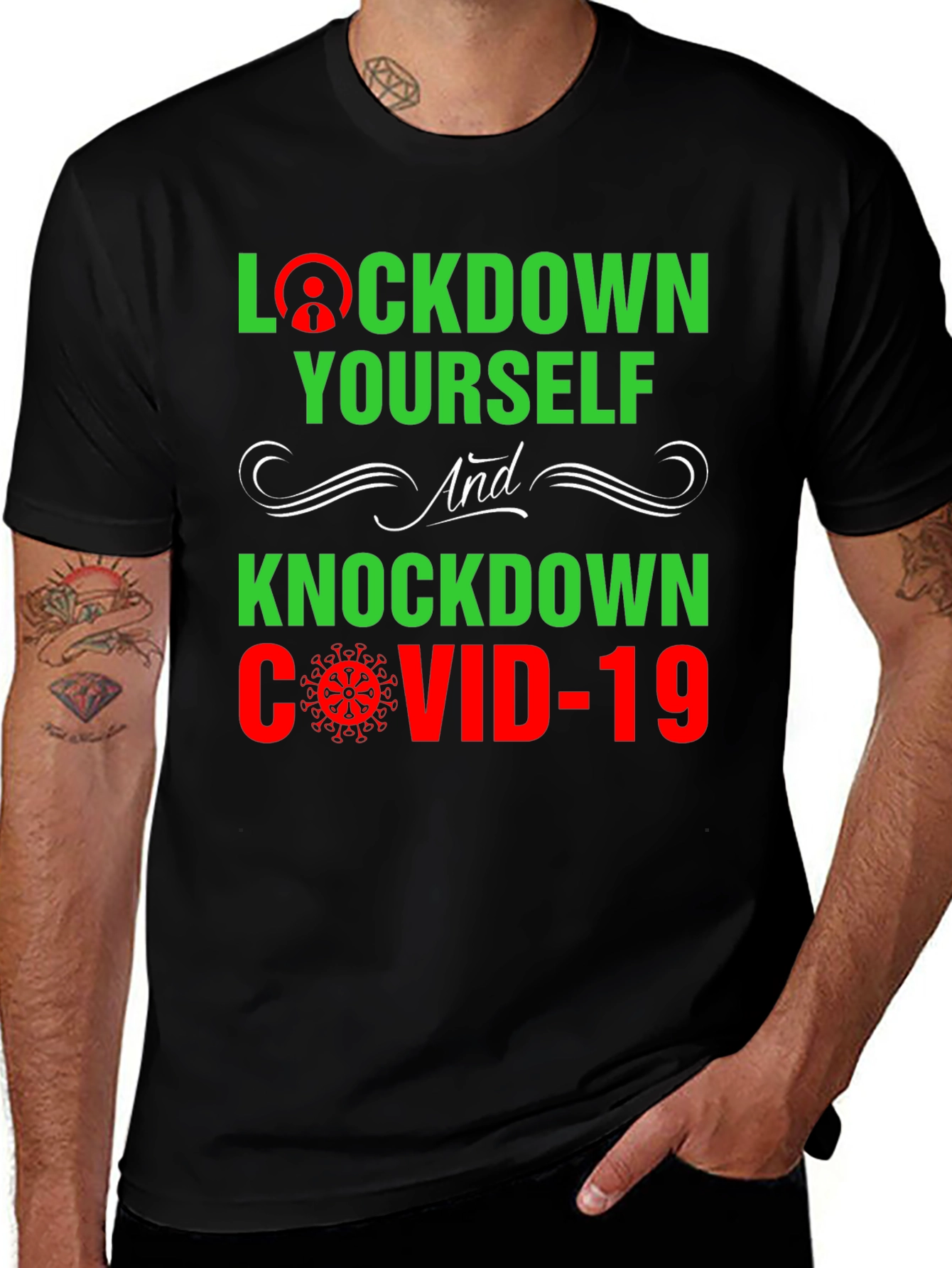 Lockdown Yourself COVID-19 Graphic Tee
