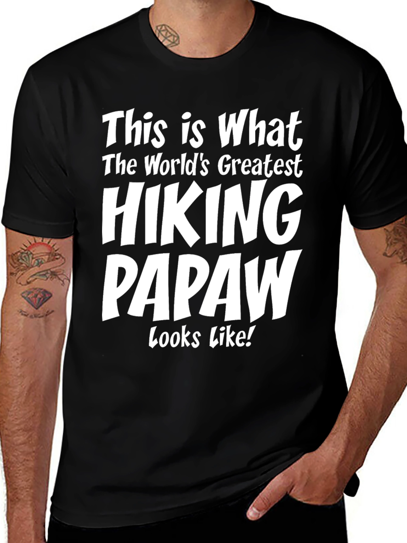 Hiking Papaw T-Shirt - Great Gift!