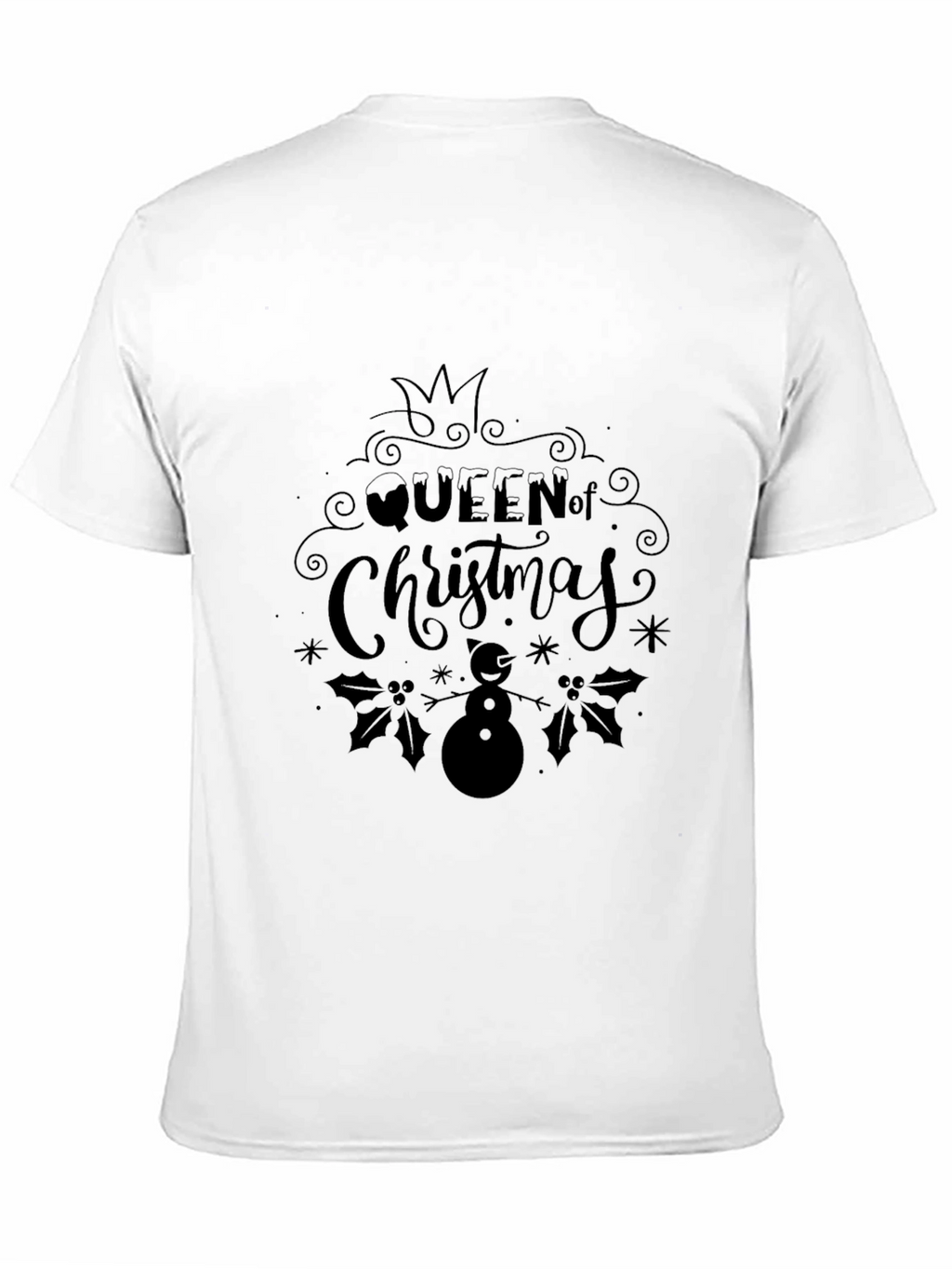 Queen of Christmas Black T-Shirt