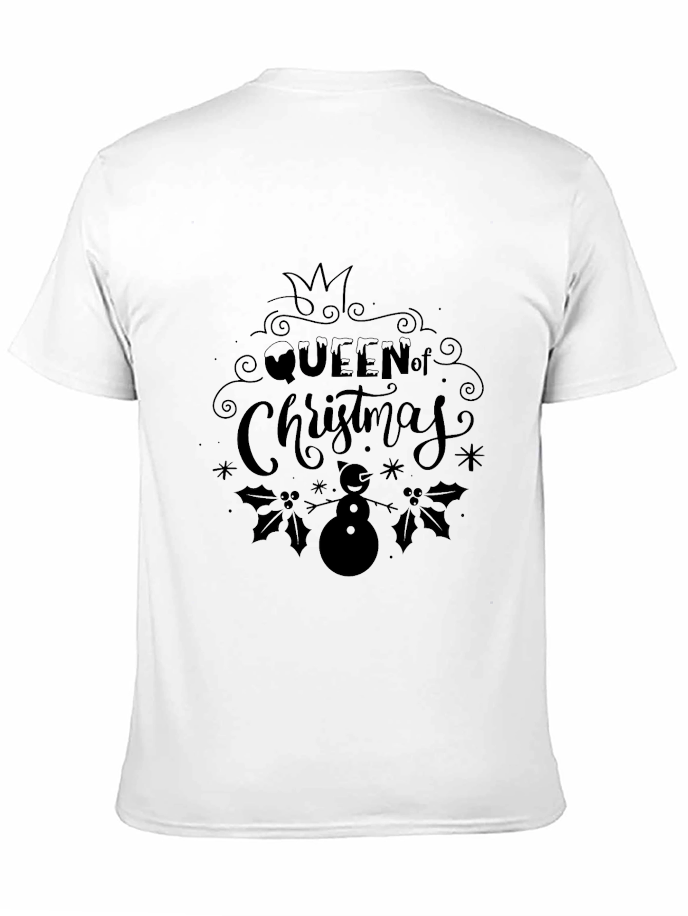 Queen of Christmas Black T-Shirt