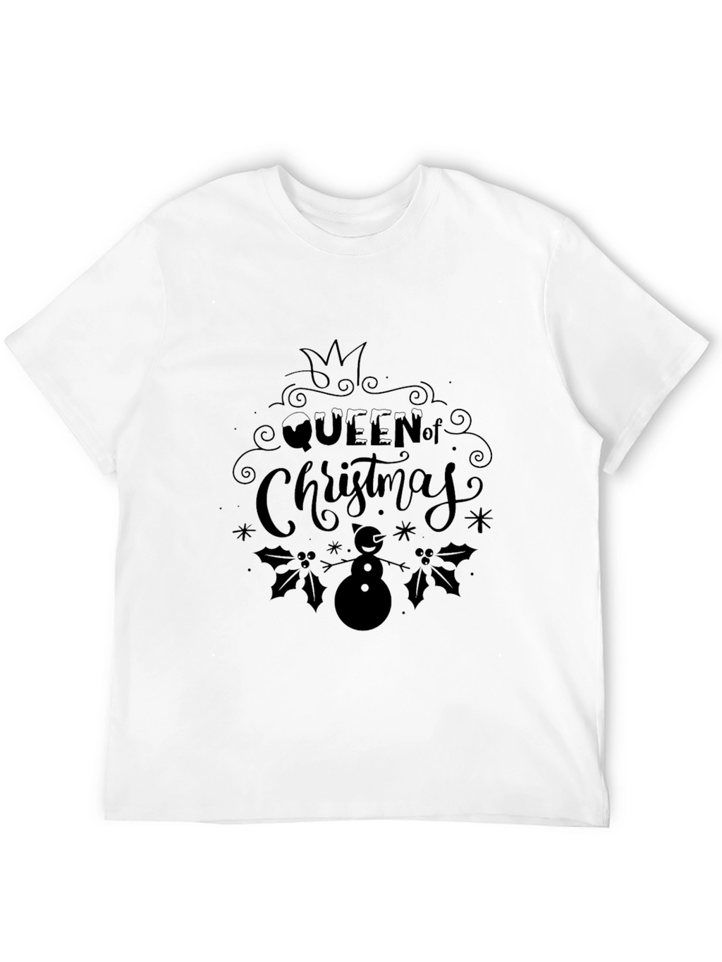 Queen of Christmas Black T-Shirt