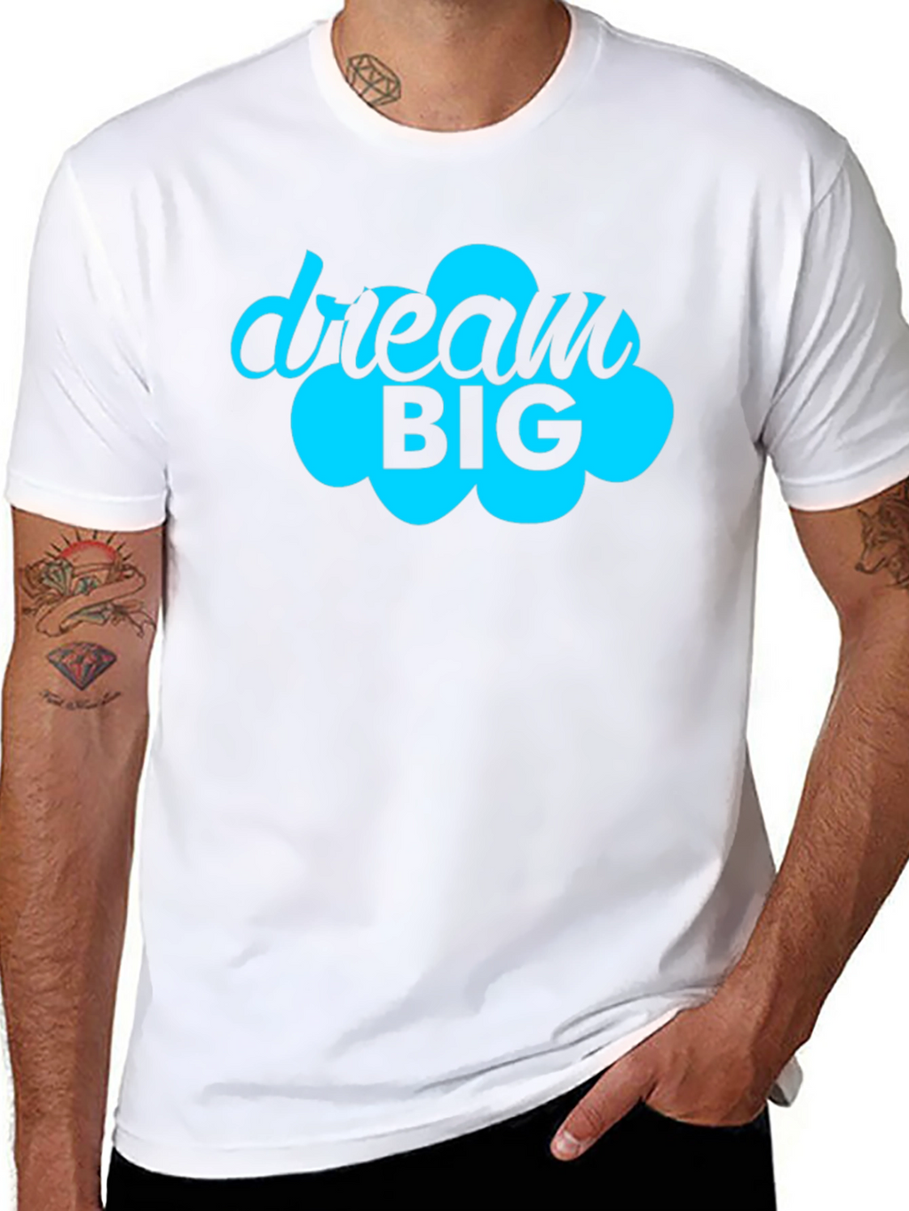 Dream Big Graphic Tee - Motivational Black T-Shirt