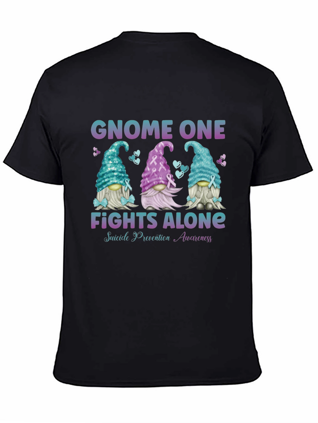 Gnome One Fights Alone Suicide Prevention Awareness T-Shirt