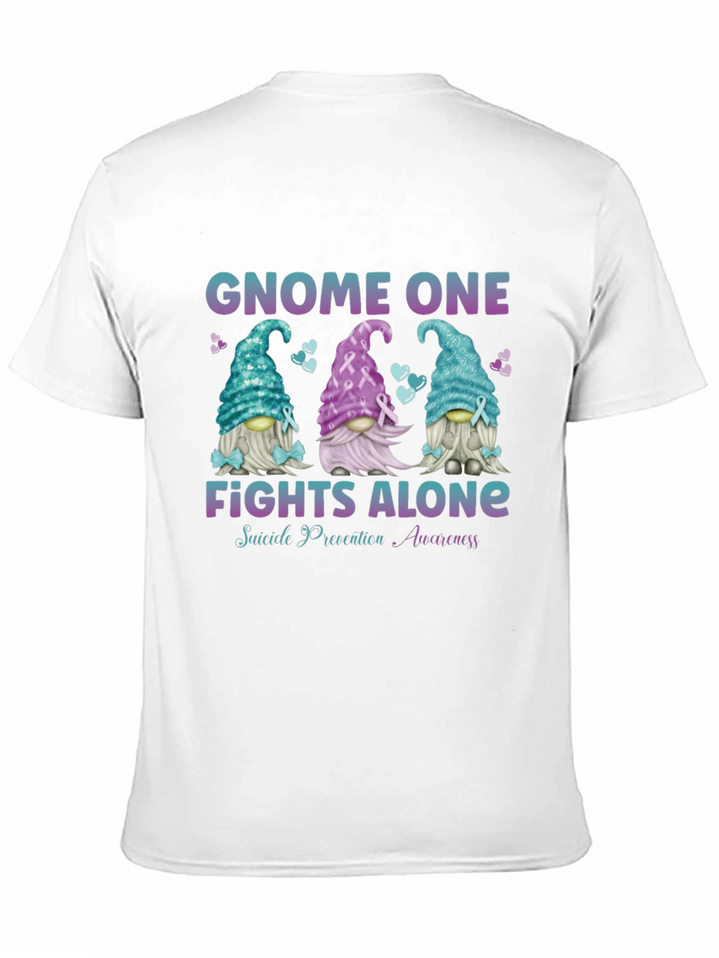 Gnome One Fights Alone Suicide Prevention Awareness T-Shirt