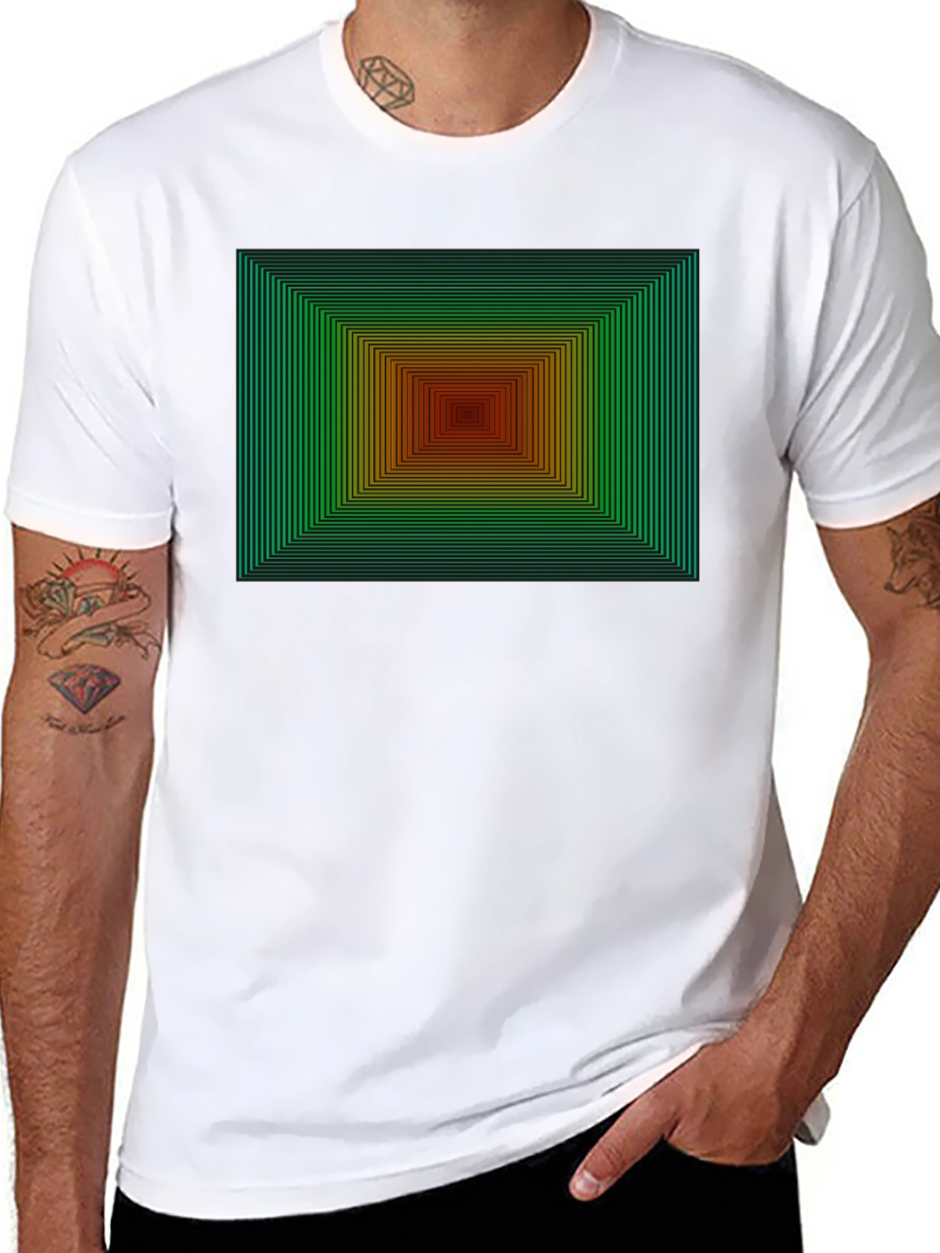 Geometric Gradient T-Shirt