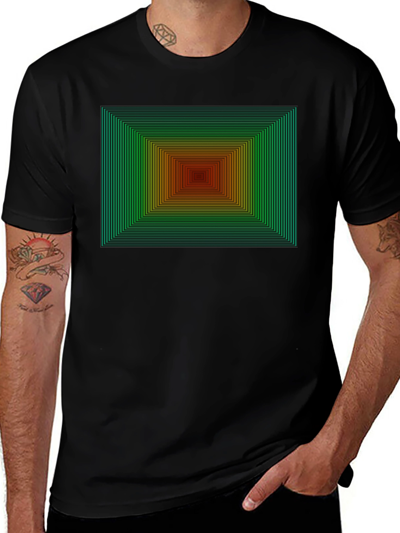 Geometric Gradient T-Shirt