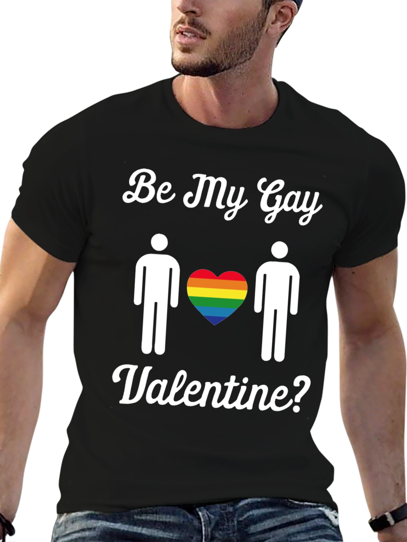 Be My Gay Valentine T-Shirt LGBTQ Pride Love Heart Tee