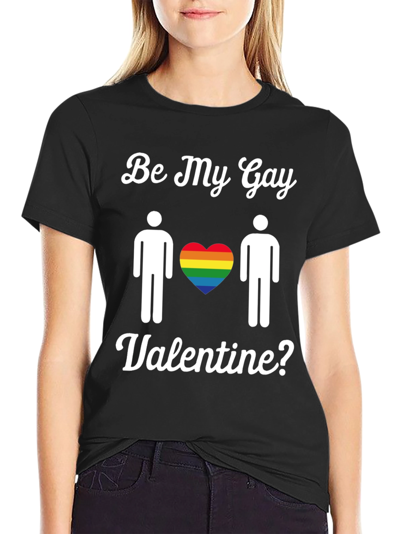 Be My Gay Valentine T-Shirt LGBTQ Pride Love Heart Tee