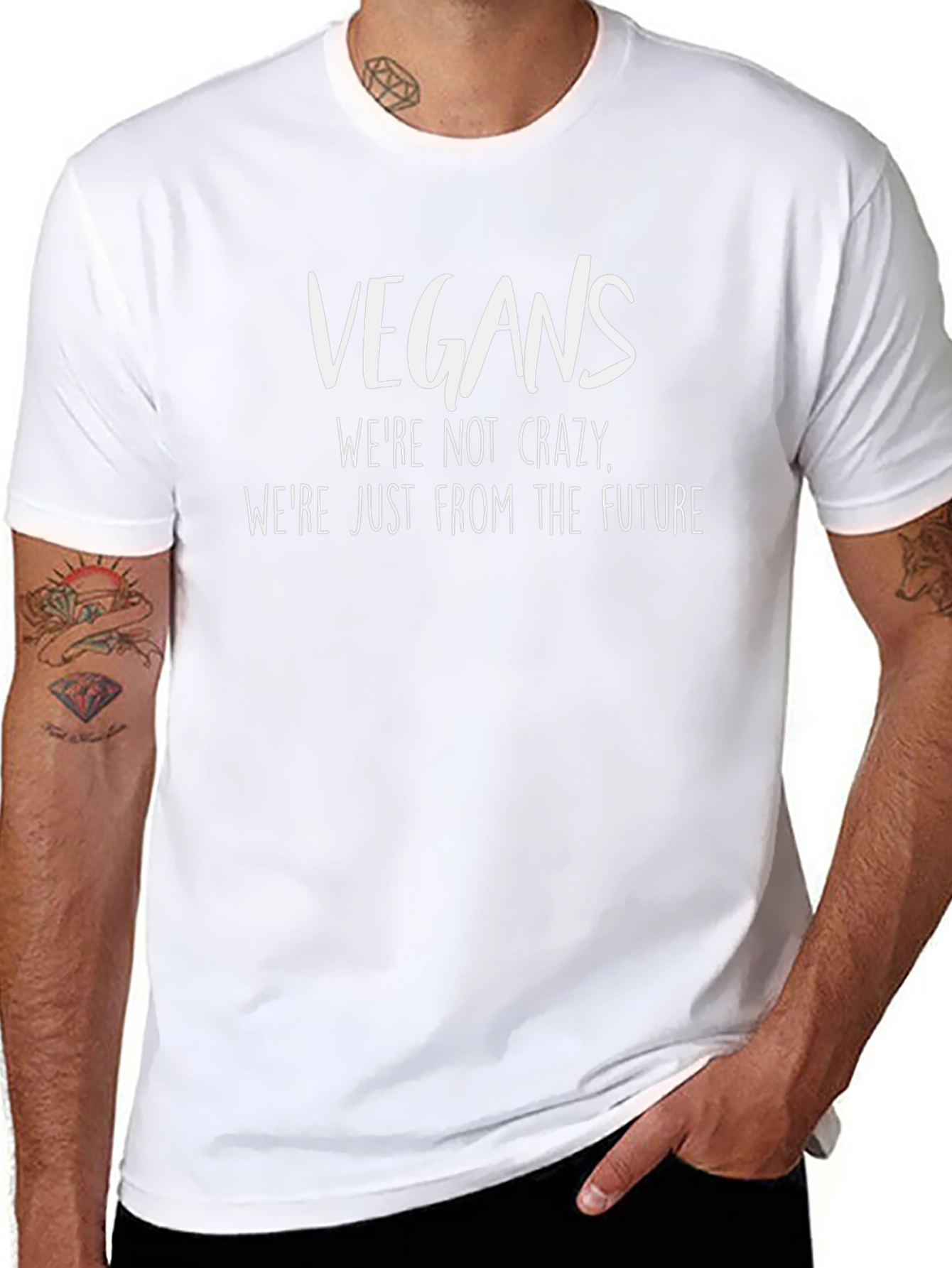 Vegan Future T-Shirt - Crew Neck Cotton Tee