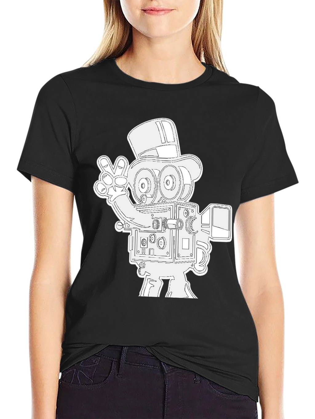Retro Camera T-Shirt - Peace Out Film Lovers!