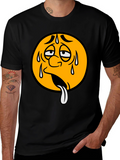 Sweating Emoji Graphic T-Shirt - Unisex