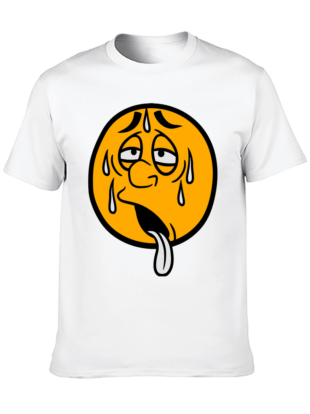 Sweating Emoji Graphic T-Shirt - Unisex