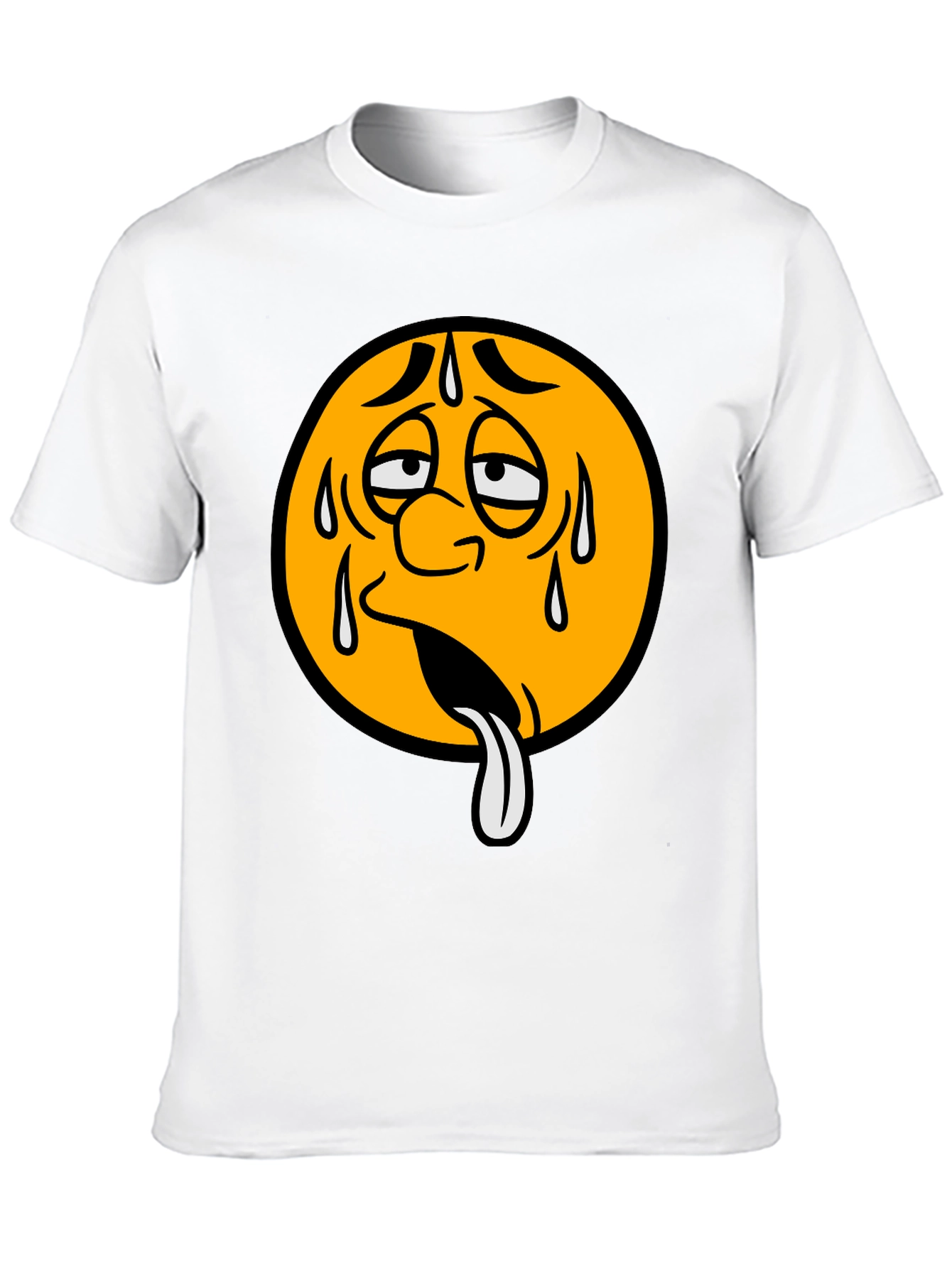 Sweating Emoji Graphic T-Shirt - Unisex