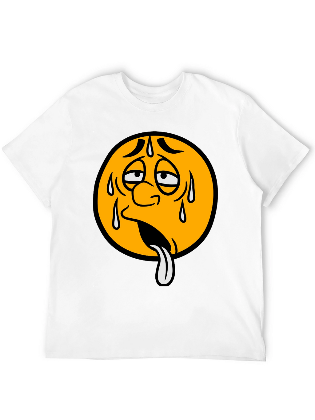 Sweating Emoji Graphic T-Shirt - Unisex