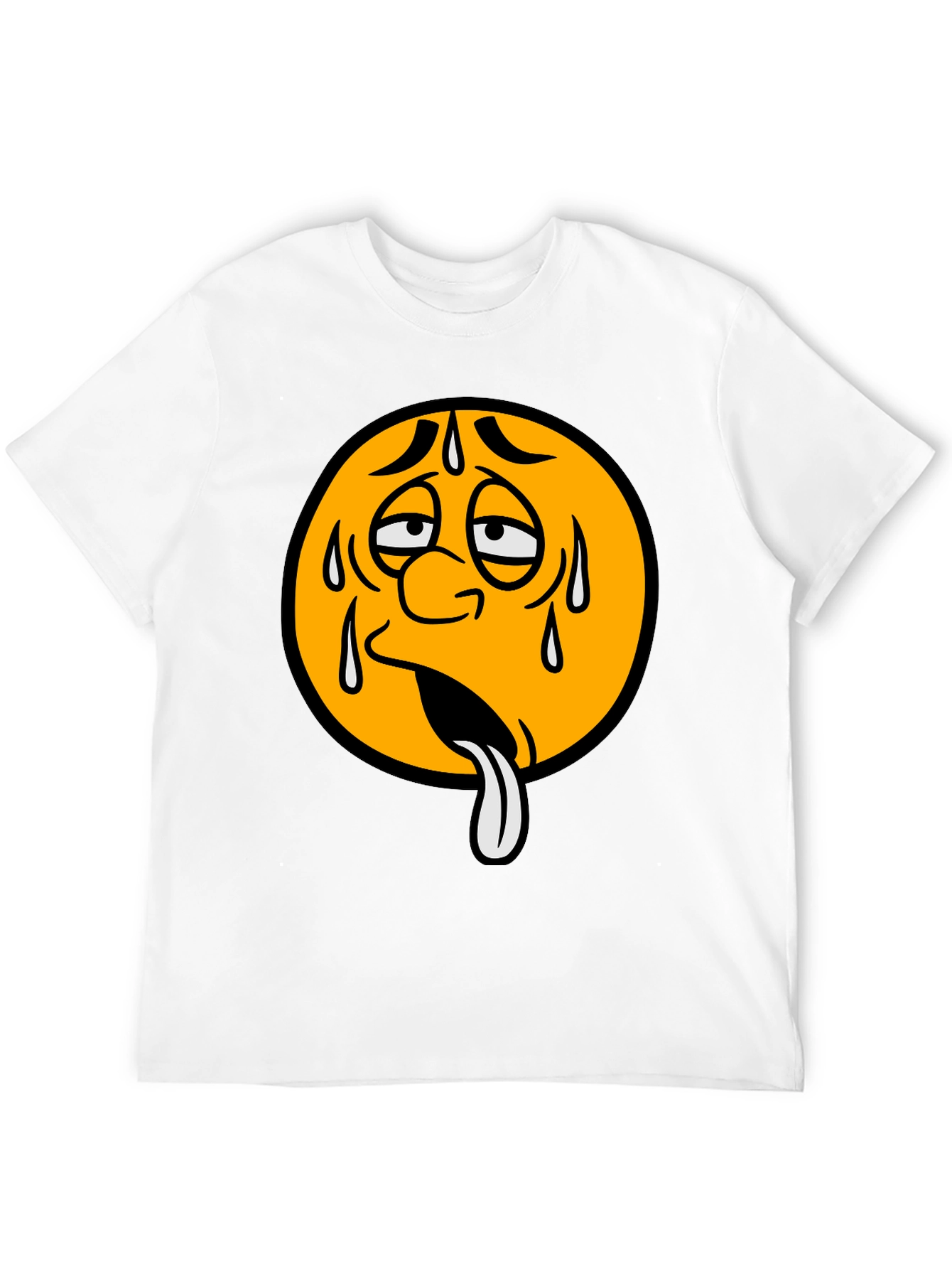 Sweating Emoji Graphic T-Shirt - Unisex