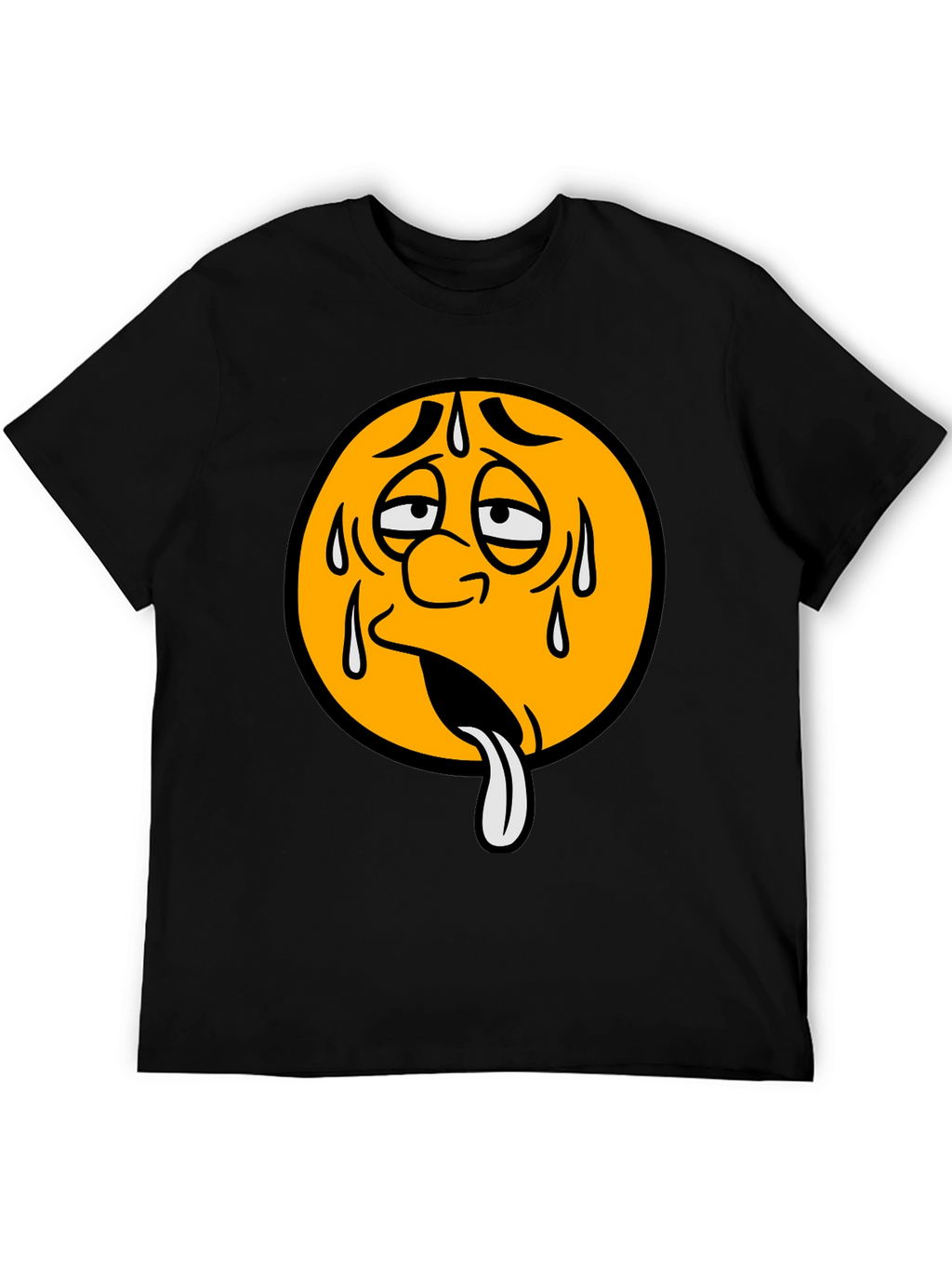 Sweating Emoji Graphic T-Shirt - Unisex