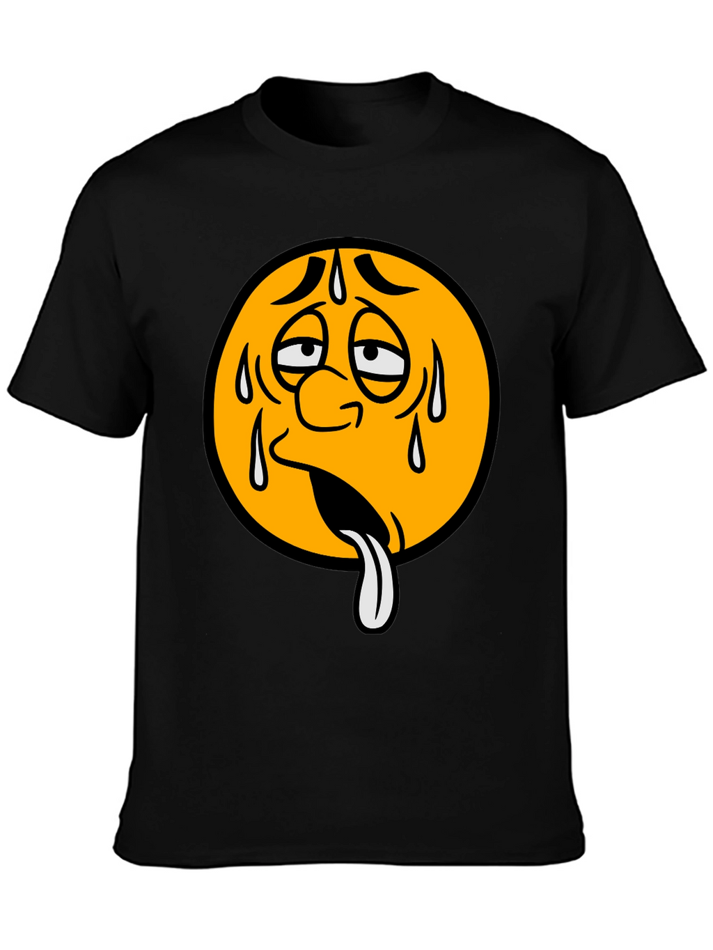 Sweating Emoji Graphic T-Shirt - Unisex