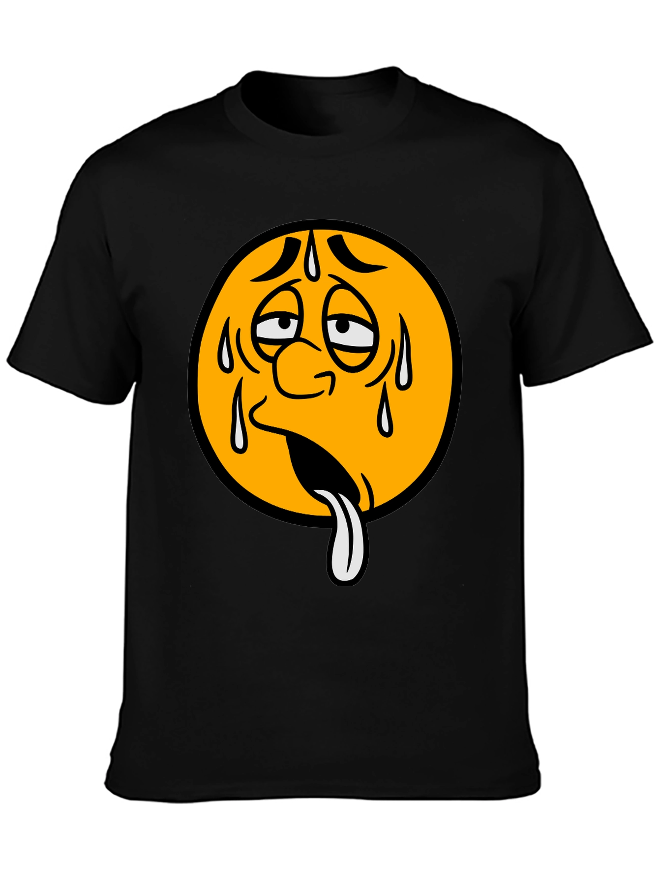 Sweating Emoji Graphic T-Shirt - Unisex