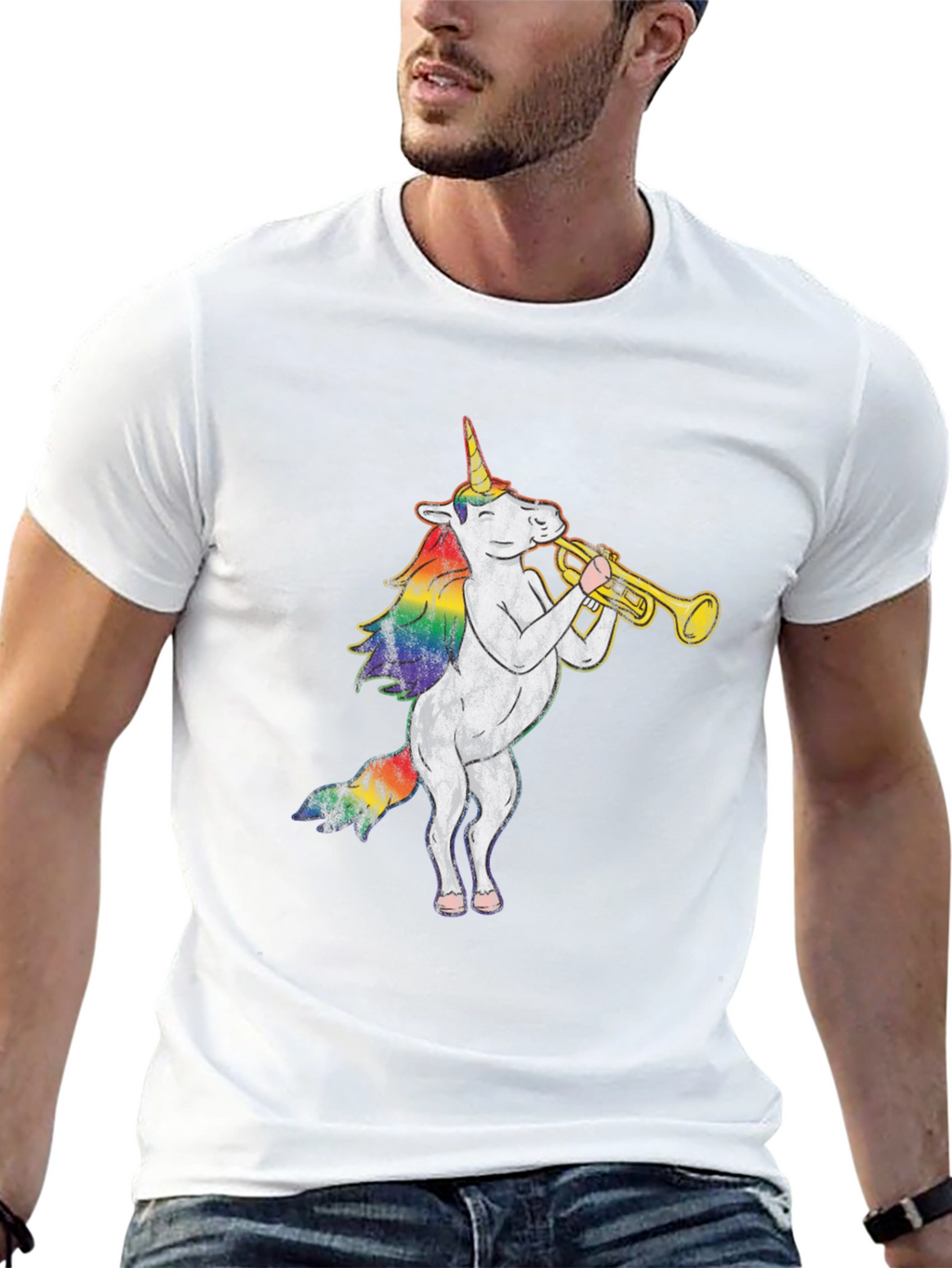 Unicorn Trumpet Black T-Shirt