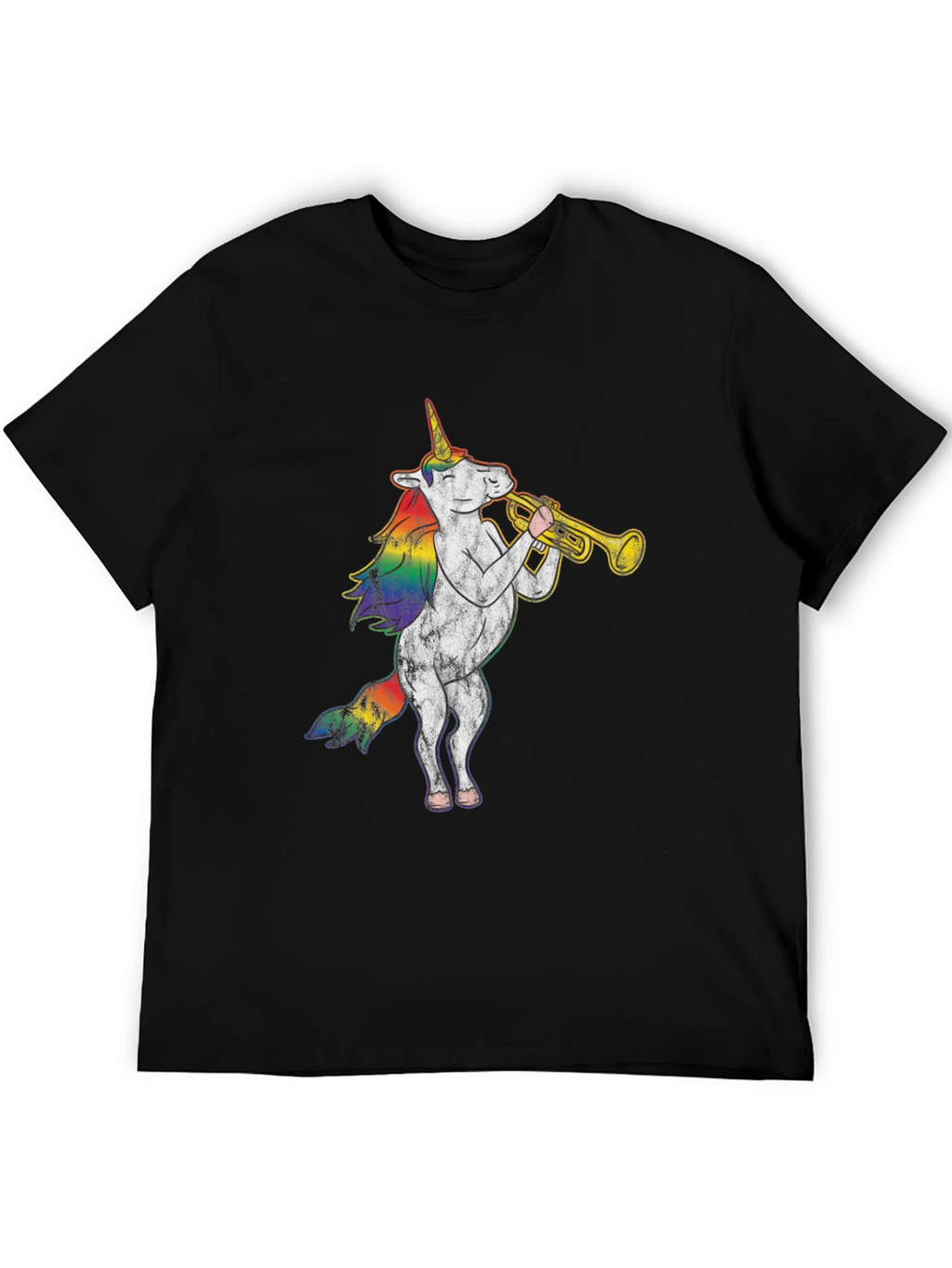 Unicorn Trumpet Black T-Shirt