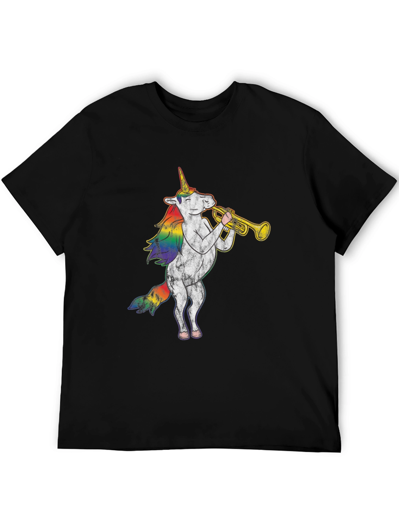 Unicorn Trumpet Black T-Shirt