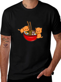 Ramen Cat T-Shirt - Cute Kawaii Noodle Bowl Tee