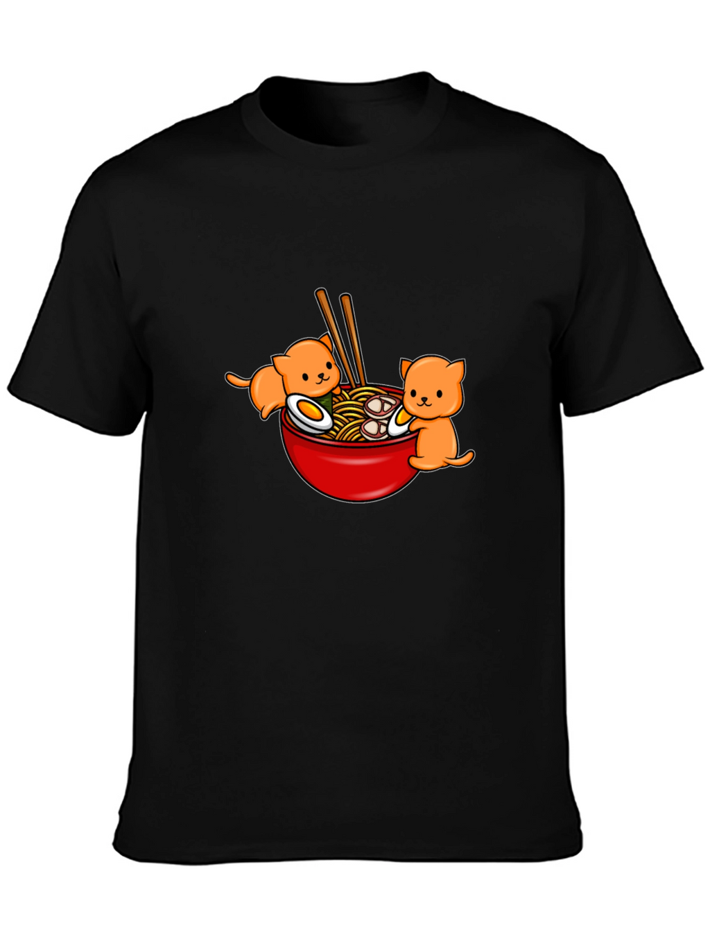 Ramen Cat T-Shirt - Cute Kawaii Noodle Bowl Tee