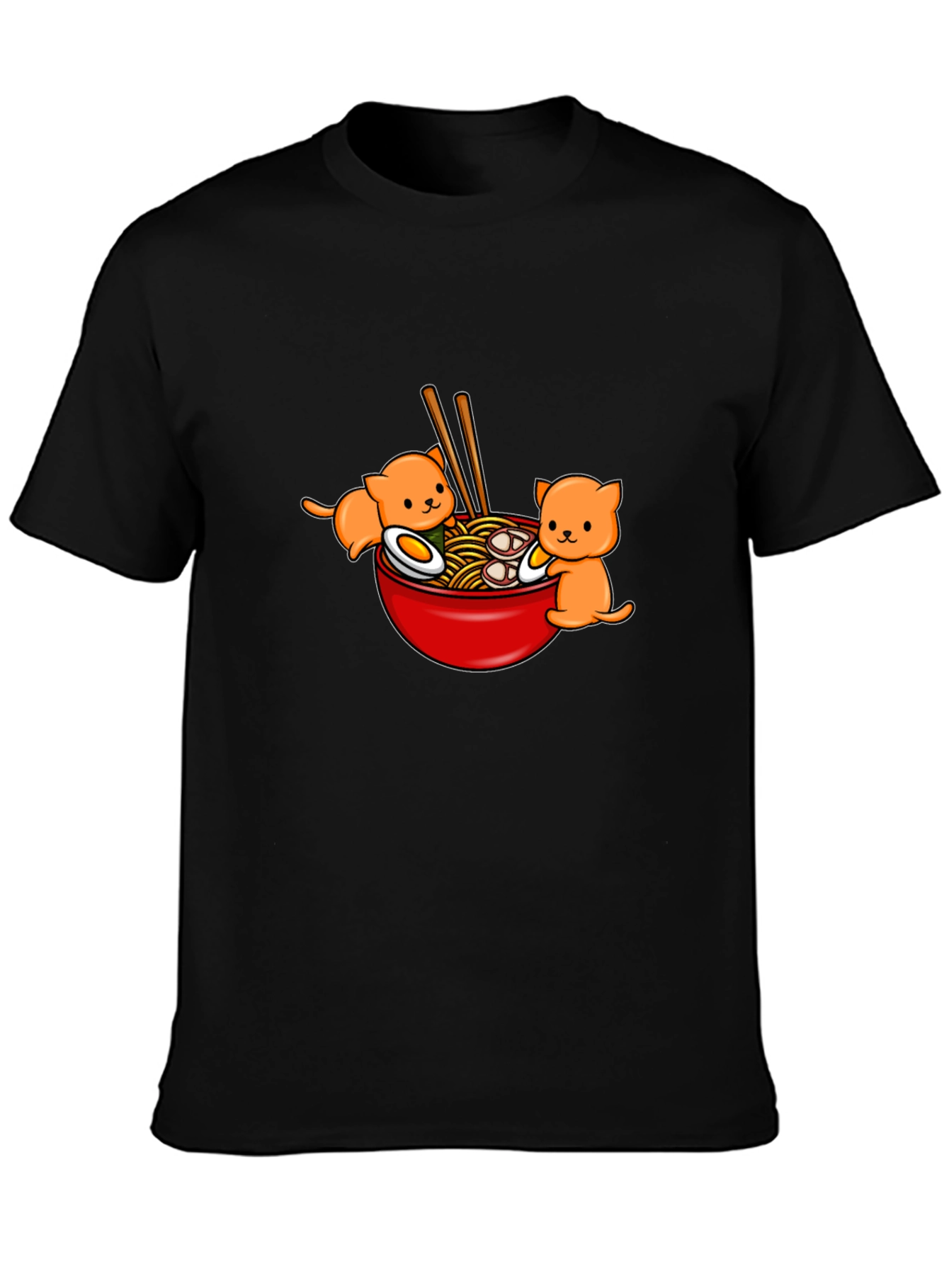 Ramen Cat T-Shirt - Cute Kawaii Noodle Bowl Tee