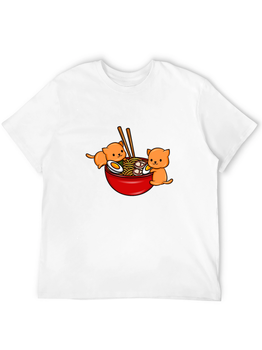Ramen Cat T-Shirt - Cute Kawaii Noodle Bowl Tee