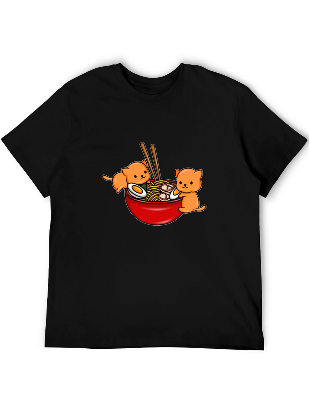 Ramen Cat T-Shirt - Cute Kawaii Noodle Bowl Tee