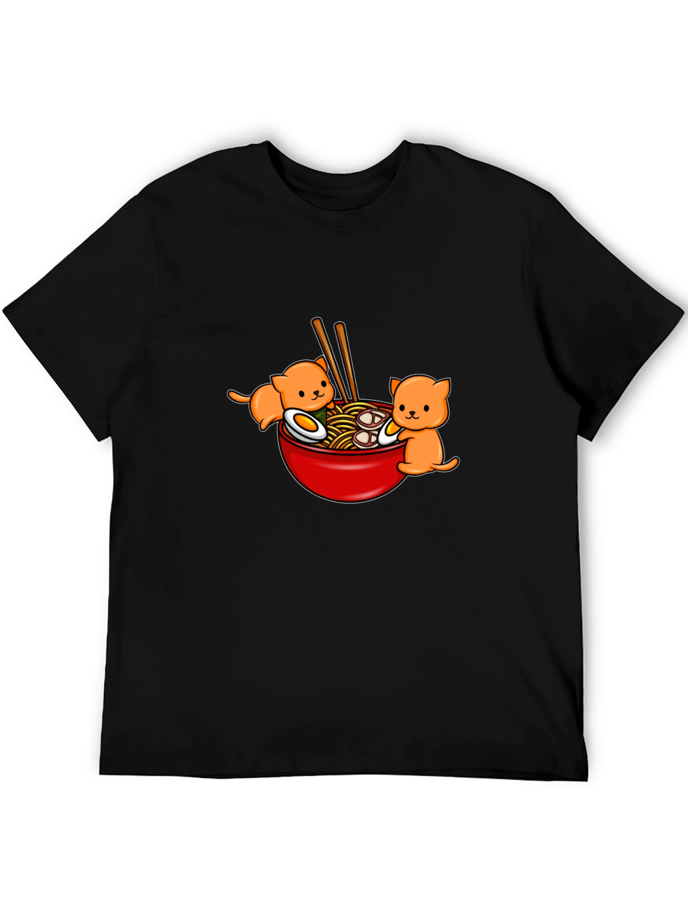 Ramen Cat T-Shirt - Cute Kawaii Noodle Bowl Tee