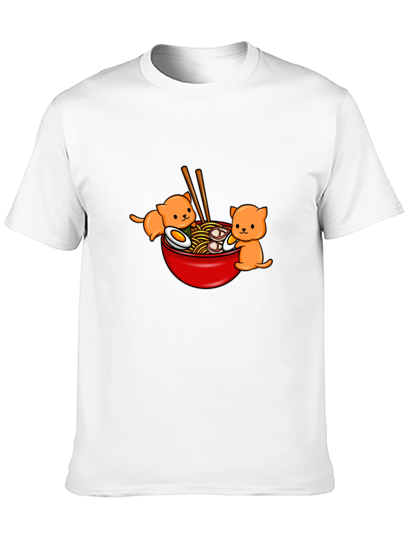 Ramen Cat T-Shirt - Cute Kawaii Noodle Bowl Tee