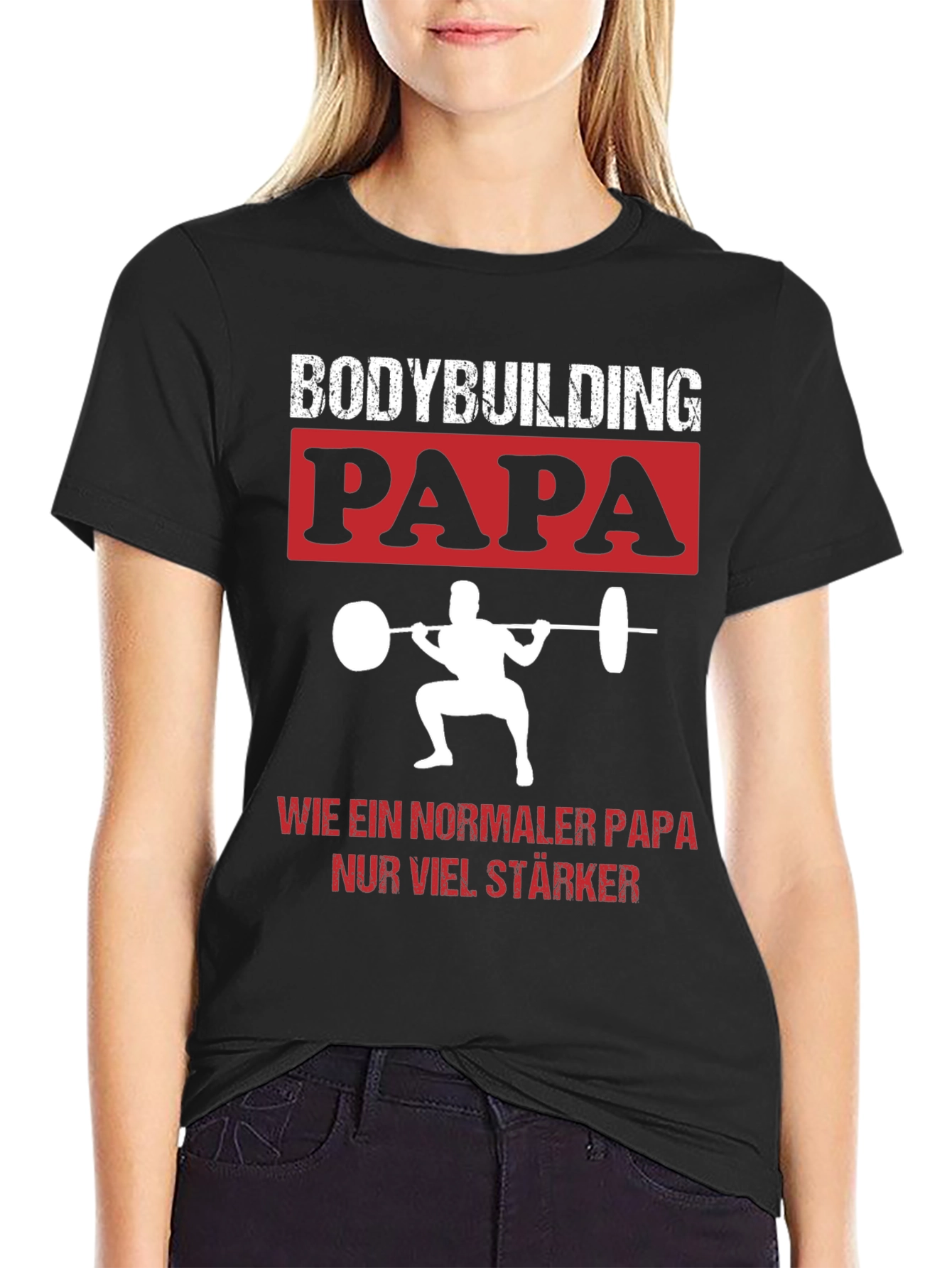 Bodybuilding Papa T-Shirt - Strong Dad Gym Tee