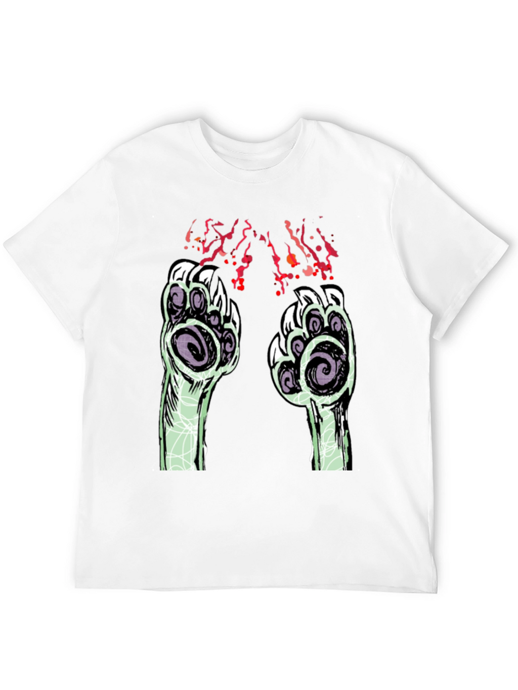 Monster Paw Graphic Black T-Shirt