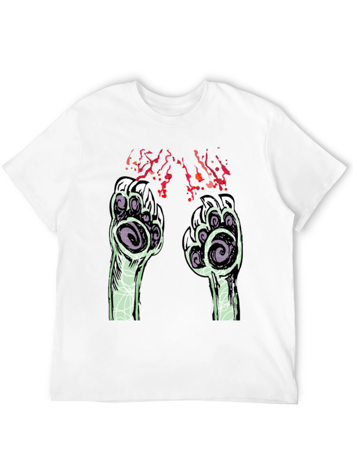 Monster Paw Graphic Black T-Shirt