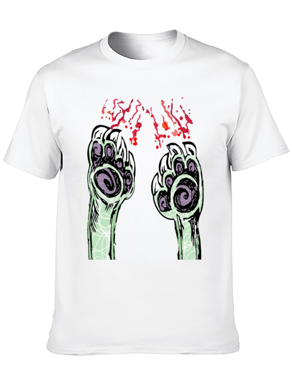 Monster Paw Graphic Black T-Shirt