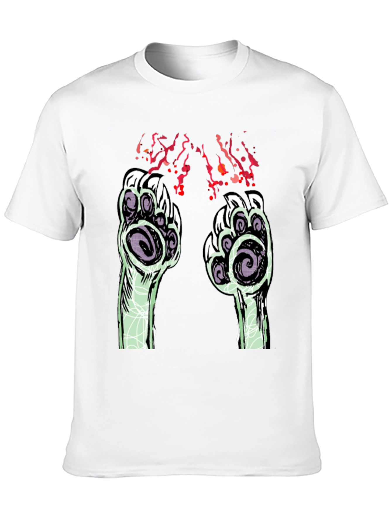 Monster Paw Graphic Black T-Shirt