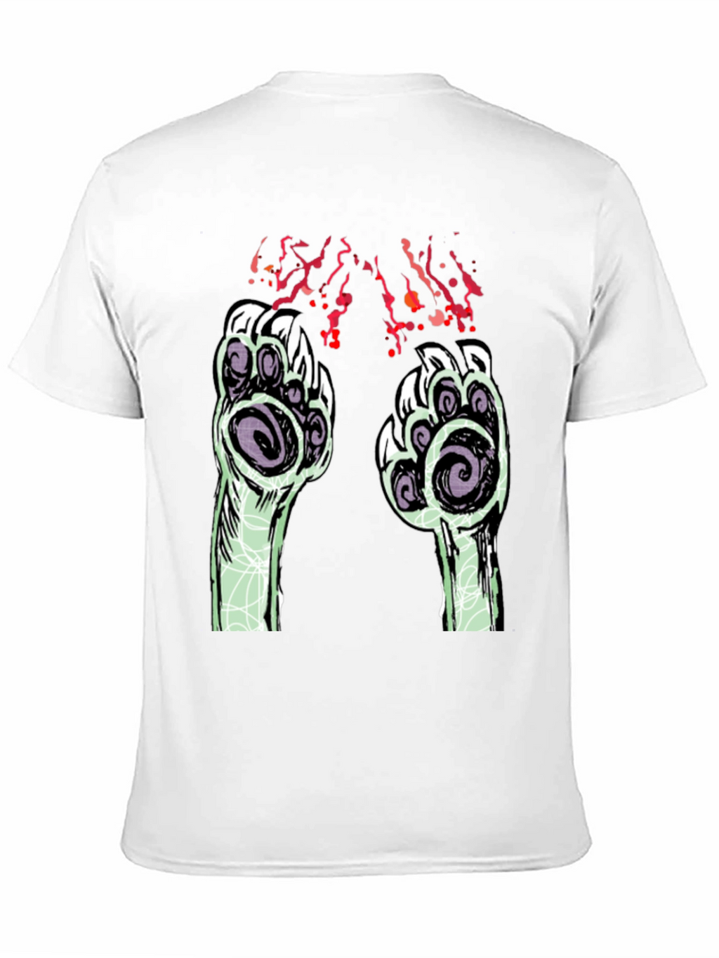 Monster Paw Graphic Black T-Shirt
