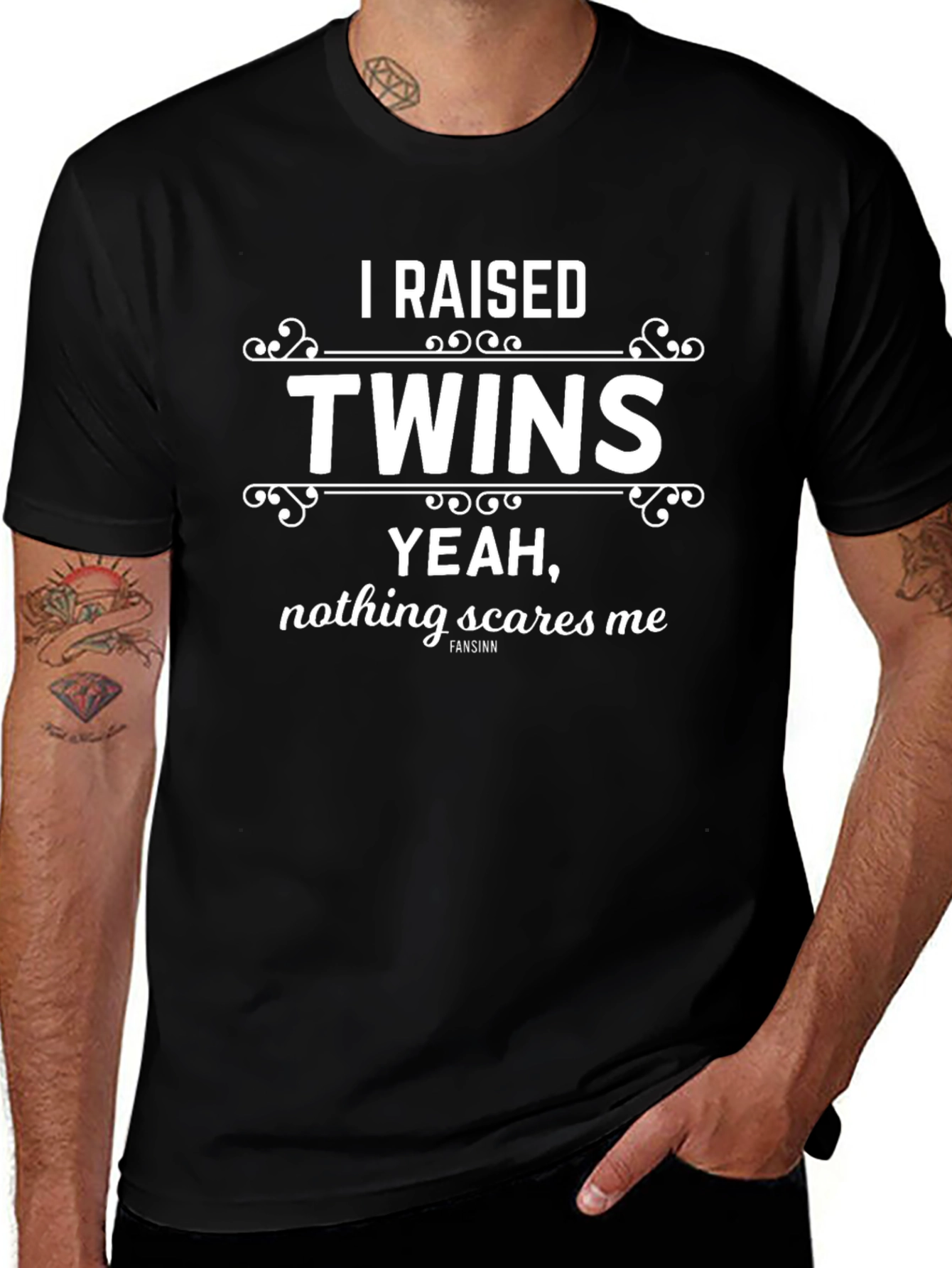 I Raised Twins T-Shirt Funny Parent Tee