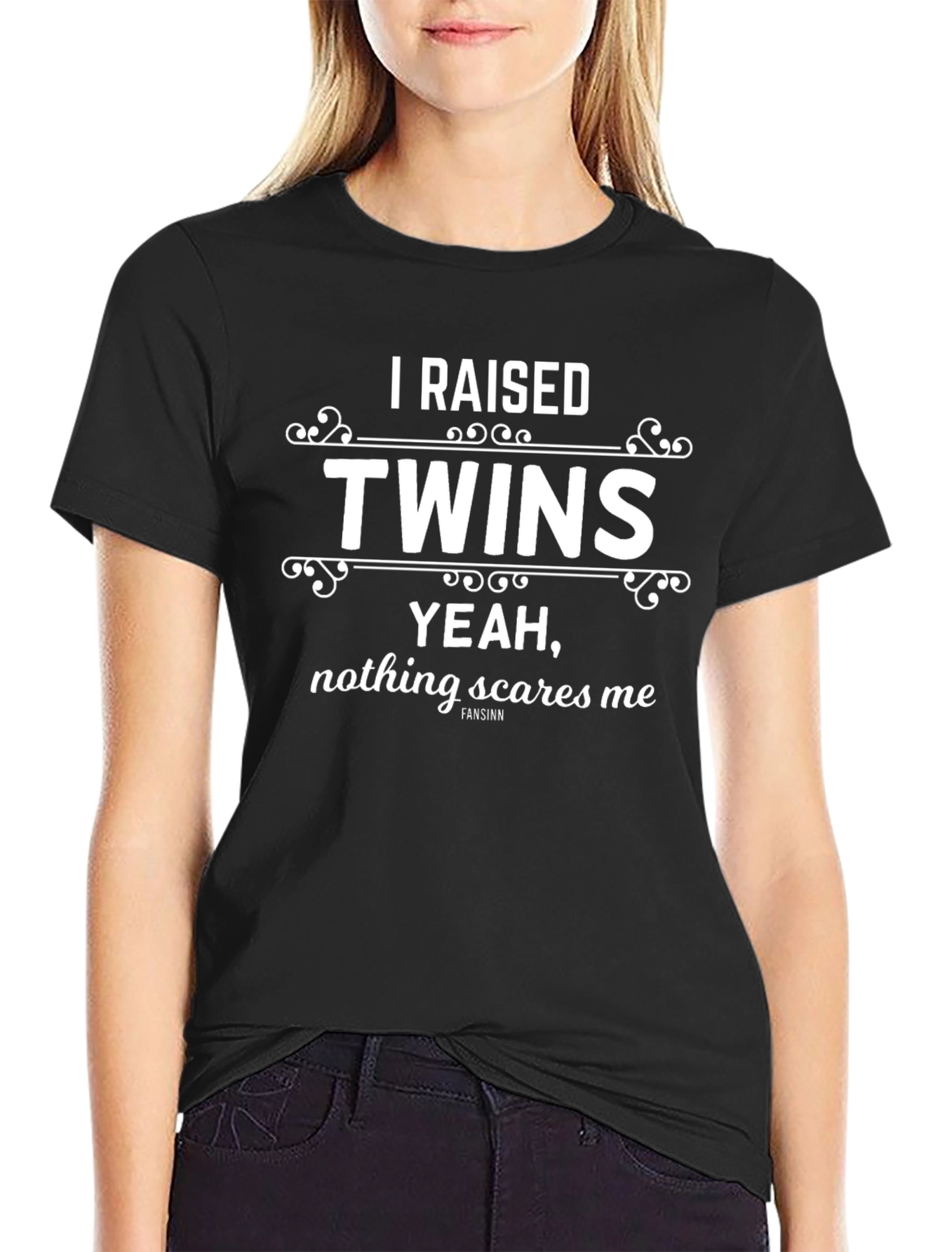 I Raised Twins T-Shirt Funny Parent Tee