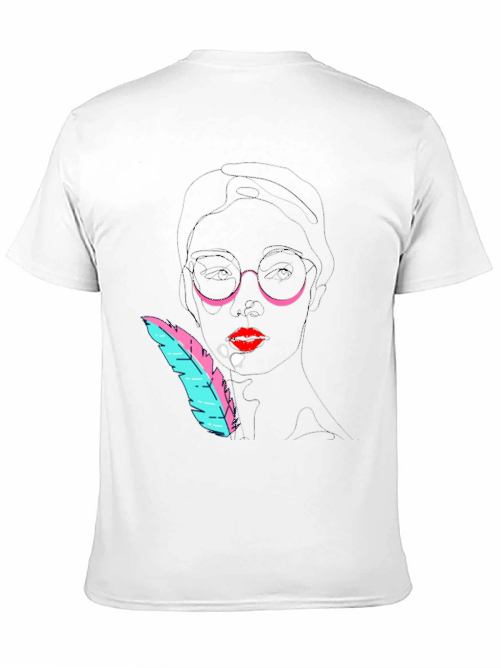 Abstract Face Black T-Shirt - Modern Art Tee