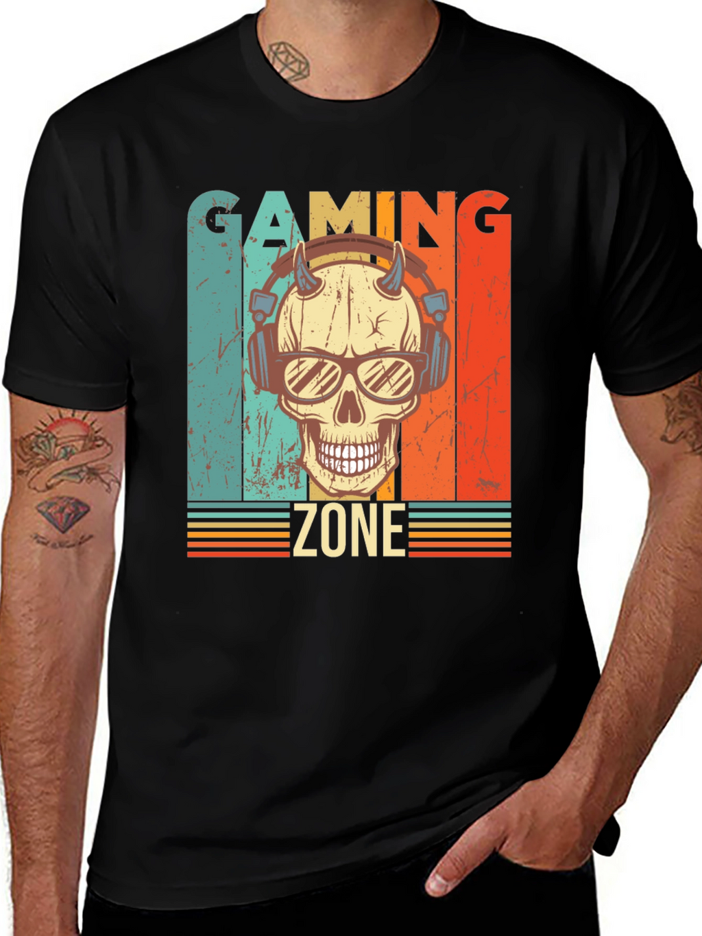 Gaming Zone Skull Graphic Tee