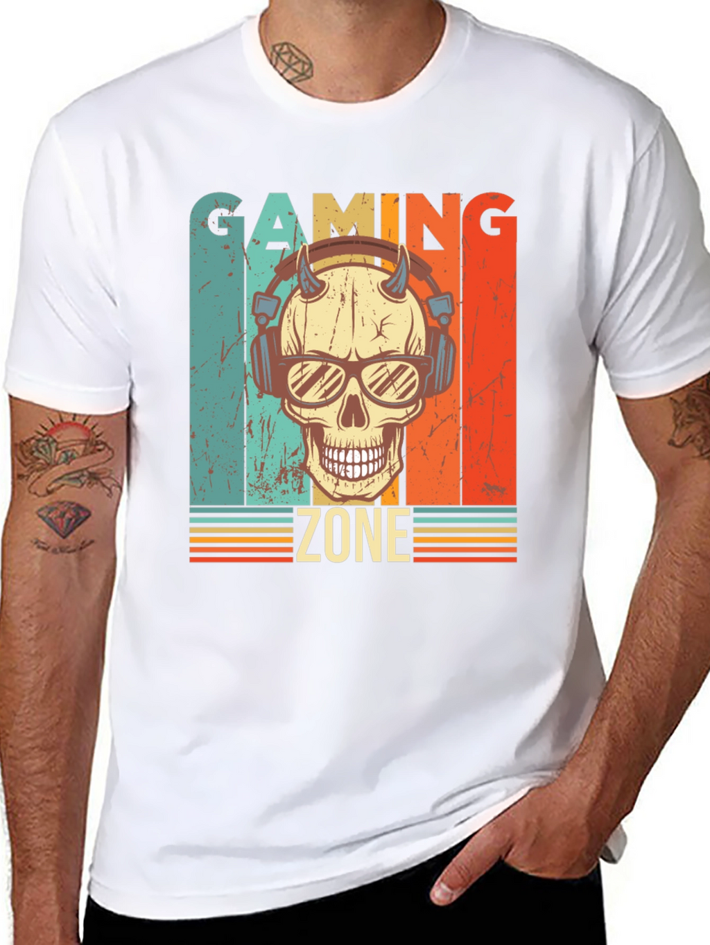 Gaming Zone Skull Graphic Tee