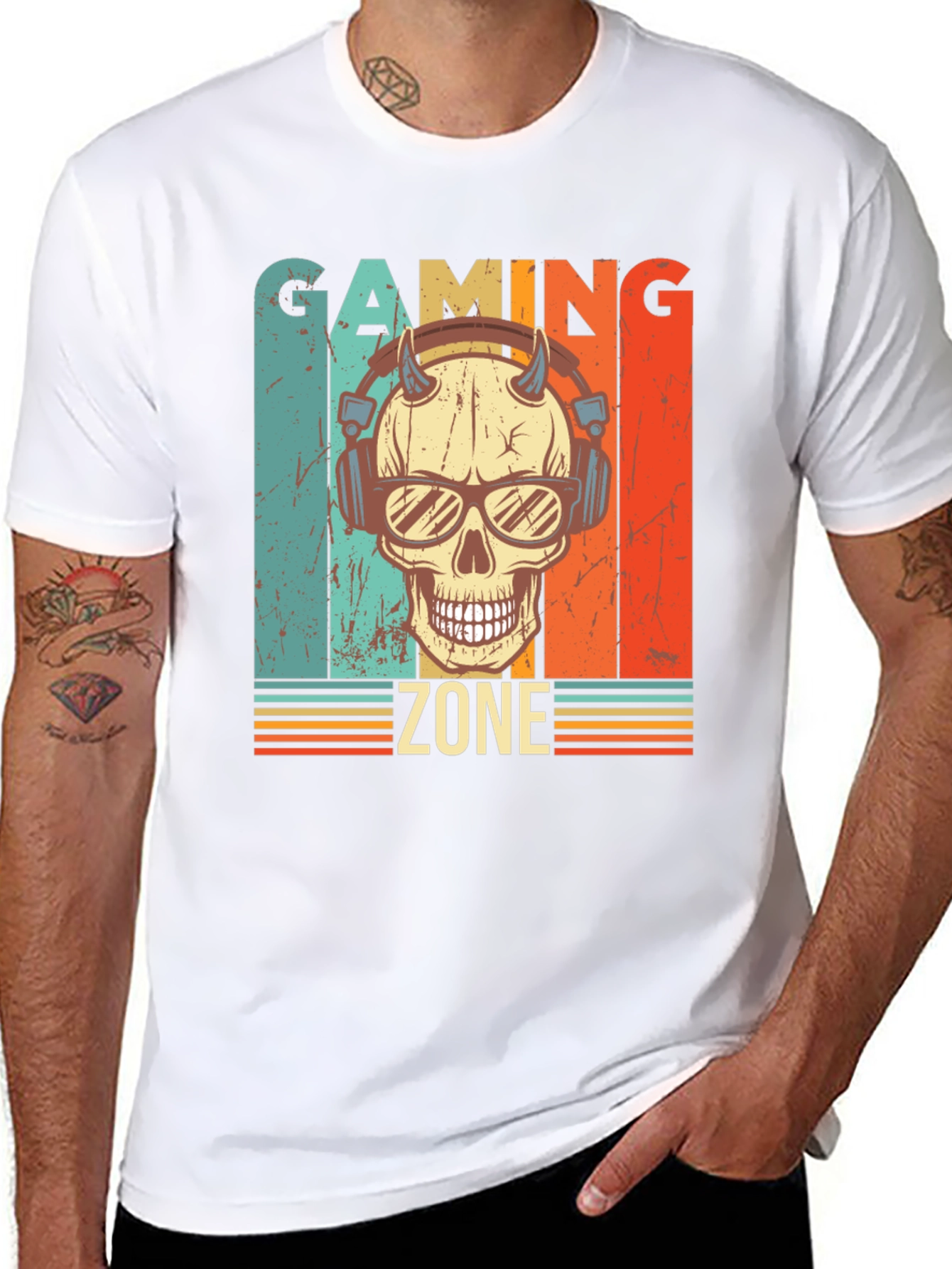 Gaming Zone Skull Graphic Tee