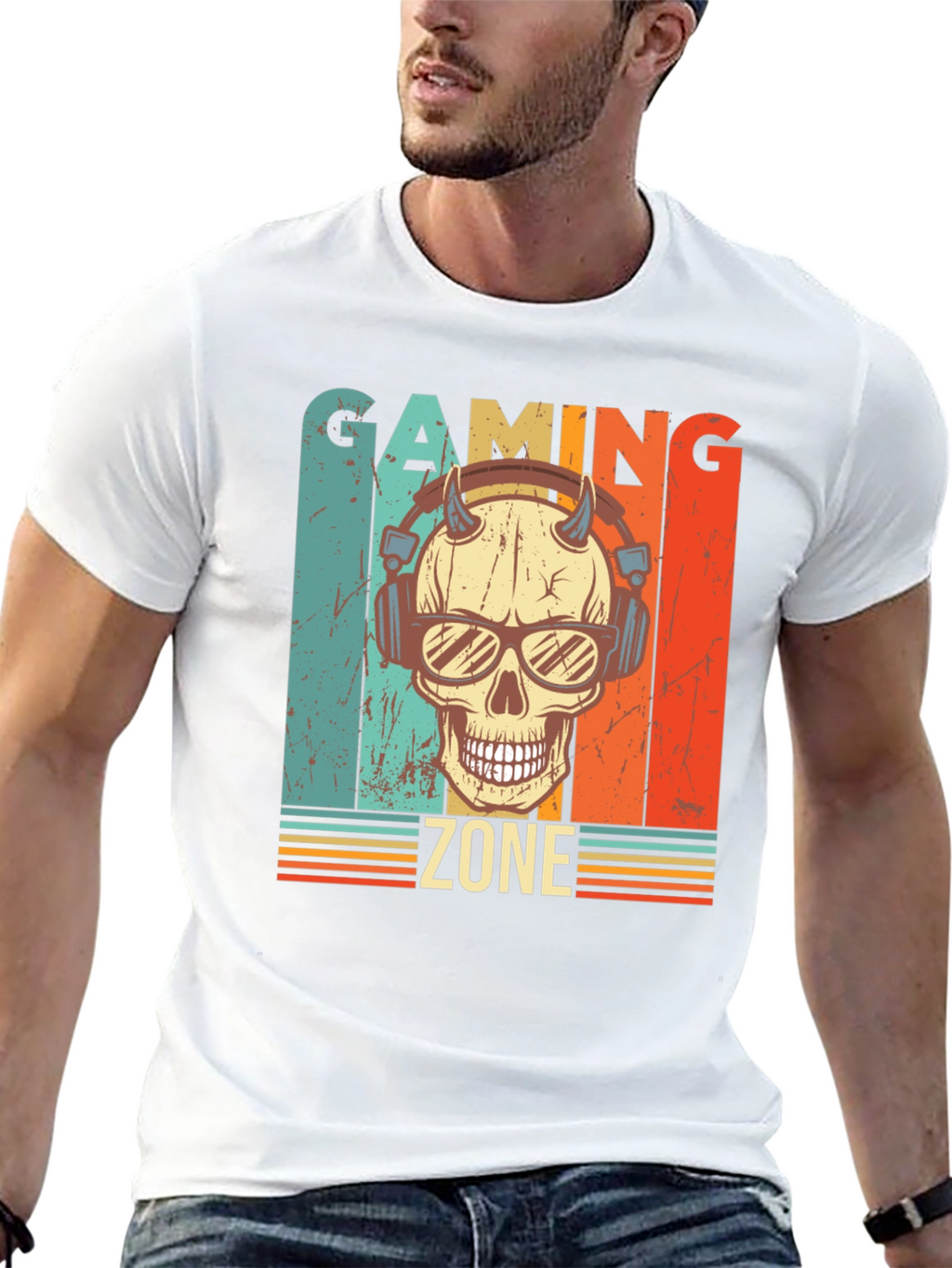 Gaming Zone Skull Graphic Tee